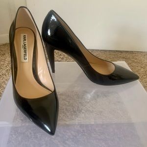 New never worn 🎉Karl Lagerfeld Black Patent Leather Stilettos size 9.5